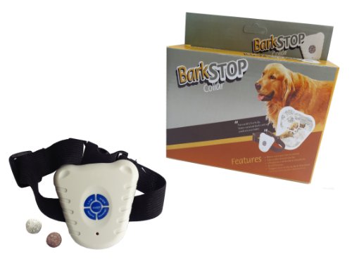 PET LIFE Aniti-Shock Waterproof Safe Anti-Bark Training Collar Trainer, White