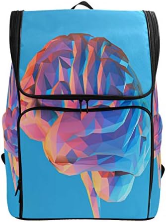 MOYYO Colorful Brain Backpack Double Zipper School Bag Travel Casual Daypack