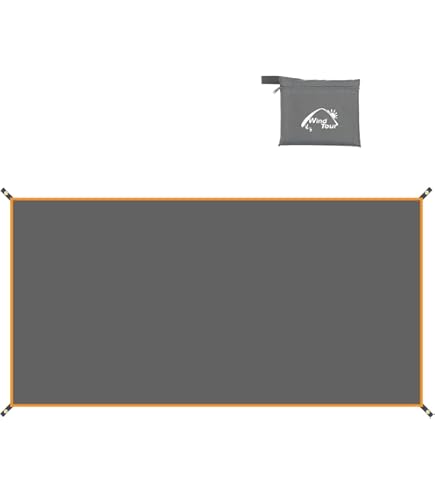 HIKEMAN Outdoor Waterproof Multifunctional Camping Tent Tarp Ground Covering Tarp Mat Tent and Canopy Carpet Multiple Sizes for Camping Hiking Picnic (Grey,140x210cm