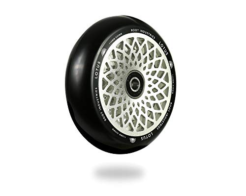 Root Industries 110mm Lotus Stunt Trick Scooter Wheels (Pair) - Wide Fast Hollowcore - Kick Push Scooter Tires - Pro 110mm Freestyle Urethane - Fit Most Setups - 30mm x 110mm - Bearings (Raw)