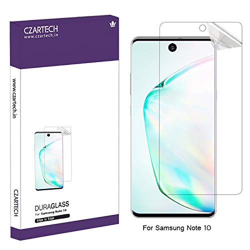 CZARTECH Samsung Galaxy Note 10 Screen Guard, Edge to Edge Coverage, Watch Application Steps Video, Case Friendly, Scree