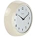 Lily’s Home Retro Kitchen Wall Clock, Large Dial Quartz Timepiece, Ivory, 9 1/4 inch