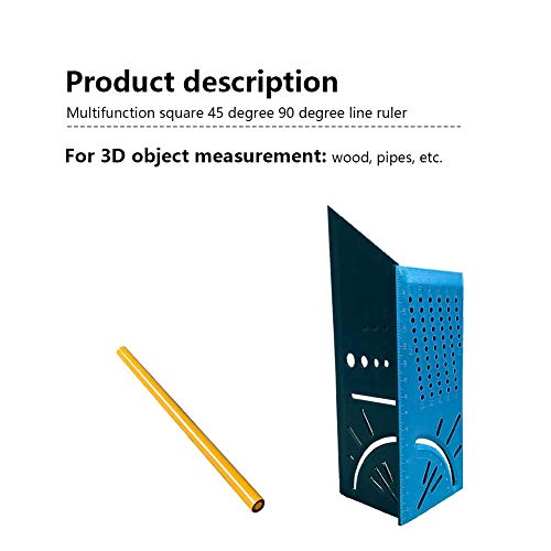 Woodworking Scribe 3D Mitre Angle Measuring Ruler,Woodworking 3D Mitre Angle Measuring Square Size Measure Tool with Gauge & Ruler (1pcs) - Thumbnail 2