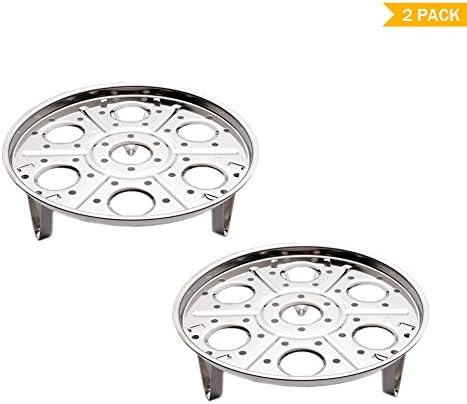 U UETECH Egg Steamer Rack - 2 Pack Stackable Stainless Steel Egg Holder for Instant Pot and Pressure Cooker Accessories