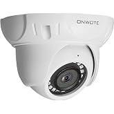 ONWOTE 5MP 122&deg; PoE IP Security Camera, Capture Video Audio, Dome White | IR Night, 5 Megapixels, Commercial Wired CCTV Camera, Home/Business, Indoor/Outdoor, AI Detection, Only Work with ONWOTE NVRs