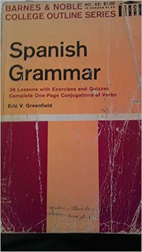 Spanish Grammar Barnes Noble College Outline Series Eric V