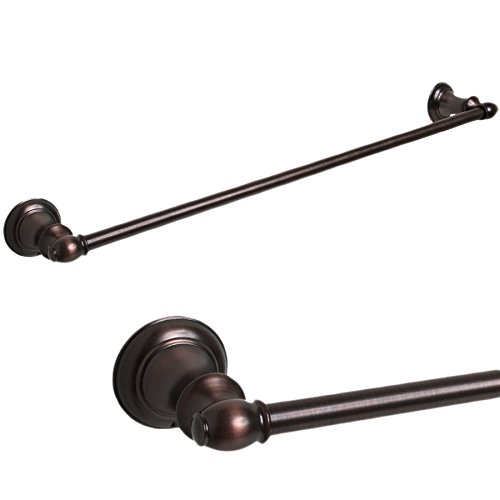 4 Piece Bath Accessory Bathroom Hardware Set with 24" Towel Bar, Oil Rubbed Bronze