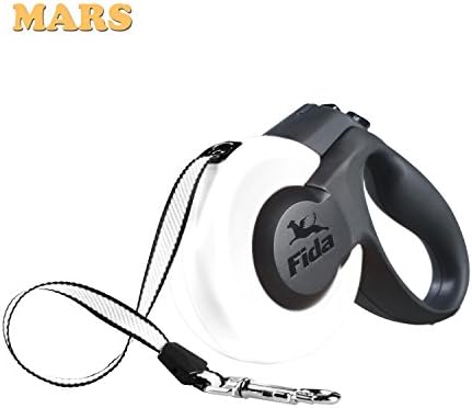 All4pet Retractable Dog Leash Dog Leash Retractable 10 ft Works for Dogs up to 26lbs XSmall White&Black(FIDA)