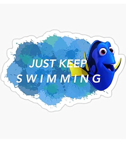 Kelly Wall Decals "Just Keep Swimming" With Marlin & Dory - 8x10 Inch Cute Nemo Bedroom Decal For Kids - View #8