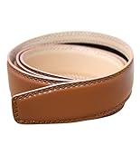 EazyBelt Tan Leather with Automatic Ratchet System - BUCKLE NOT INCLUDED