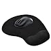 Ergonomic Mouse Pad with Wrist Support - GIM Black Silicone Gel Wrist Support Mouse Pad Mat for Laptop Desktop - Non-Slip Rubber Base
