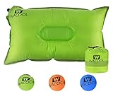 WACOOL Inflatable Travel Camp Pillow, Self Inflating Travel Camp Pillow, Air Travel Camp Pillow (Green)