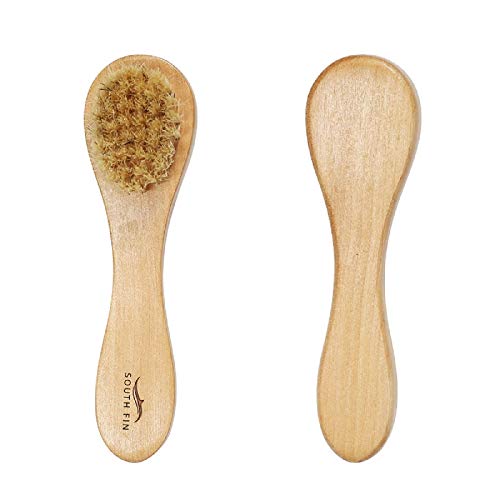 Putars Facial Brush Waterproof Facial Cleansing Brush for Gentle Exfoliation and Deep Scrubbing New Natural Bristle Dry Skin Exfoliation Brush Massager Face Brush Body Brush Face Brush