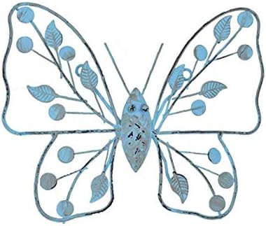 Metal Butterfly Decorative Racks Mounted Floating Shelves Butterfly Shape Hanging Display Wall Mounted Shelves Wall Storage Racks Children's Room DIY Decoration Blue Festive Decoration