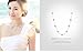 PEXKO Bridal 925 Silver Artificial Faux Pearls White Tin Cup Short Necklace