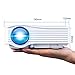DeepLee DP36W LED LCD Mini Projector, Home Theater Video Projector with AV USB SD Card HDMI for Home Cinema Video Game Courtyard Movie Night Support PC Laptop PS3/PS4 Xbox Wii Projector - White