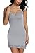 Avidlove Women's Chemise Nightgown Sleepwear Lace Lounge Dress Spin Slip, Large, Gray