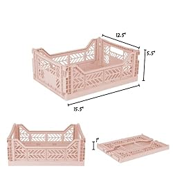 AYKASA Collapsible Storage Bins, Plastic Crate for