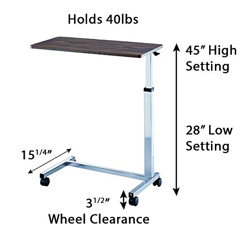 4 Roscoe+Medical+Non+Tilt+Overbed+Table