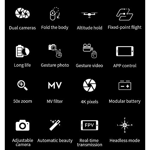 Cobeky RC Drohne mit 4K HD Weit Winkel Doppel Kamera Drohne 2.4G WiFi FPV Drohne HHHen Halte Modus RC Quadcopter Drohne… – Bild 4