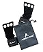 AEOLOS Leather Hand Grips-Perfect for Gymnastics,Weight Lifting,Pull Ups,Kettlebells and CrossFit Training (Black, M)