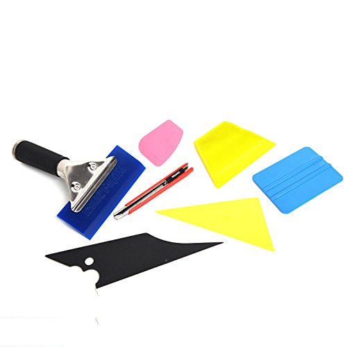 7 in 1 Car Window Film Tools Squeegee Scraper Set Kit Car Home Tint