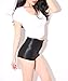 iloveSIA Women's Sexy Shorts Hot Pants High Waist Black Size L