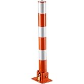 ETPTGZLZNS Steel Safety Bollard Post, Traffic Safety Bollard, Lockable Parking Pole, Foldable Parking Barrier, for Home, Garage