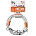 BV Pet Small & Medium Tie Out Cable for Dog up to 35/60 Pounds, 25-Feet (90lbs/ 25ft/ Sliver (Single))