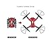 Hobbylane Foldable Drone with Camera, Wifi Remote Control HD Camera 0.3PM FPV Transmission Folding RC Quadcopter, WIFI Go Set Flight Route Mode Headless Mode LED Night Lights (Red)