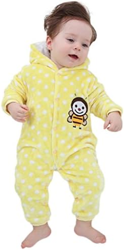 Bear Costume, Misaky Newborn Baby Christmas Cartoon Soft One-Piece Onesis Hooded Romper (3-6M, Yellow)