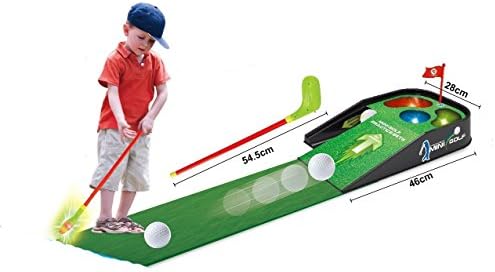 Shindn Children 's Sports Golf Practice Table With Three - Ball Golf Ball Vibration Sound And Light Electric Sports Sategory