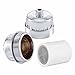 Nepwiz 20 Stage Brushed Nickel Shower Filter with Vitamin C for Hard Water - 2 Cartridges Include - High Output Shower Water Filter Removes Chlorine