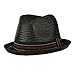 Men's Paper Woven Straw Fedora - Black