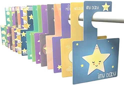 Belo + Me Baby Closet Dividers | Pack of 16 | Sweet Dreams Design | Hangers Fit All Standard Nursery Rails (SD)