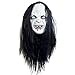 CycleMore Halloween Ghost Mask Horror Grimace Latex Mask Scary Zombie Emulsion Skin with Hair Creepy Toothy Zombie Ghost Mask Costume Party Cosplay Halloween Mask