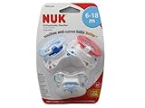 NUK Orthodontic Pacifier, 6-18 Months (Blue/Red)