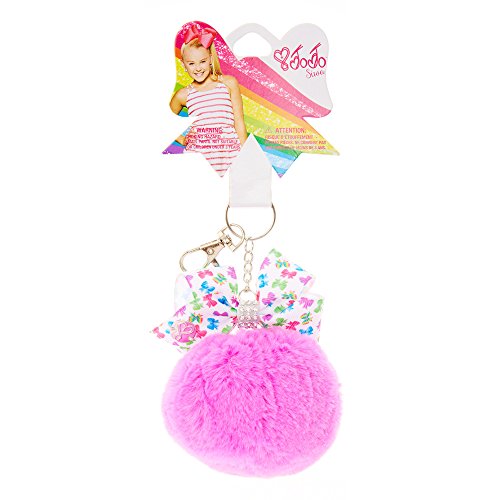 JoJo Siwa Purple Pom Pom with Bow Print Bow Keychain
