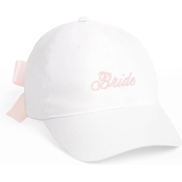 Amazon.com: xo, Fetti White + Blue Bride Trucker Hat  display picture 3