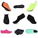 SHOESKISS Barefoot Water Skin Shoes Aqua Socks for Beach Swim Surf Yoga Exercise (6. XXXL(US M:11-12), Black)