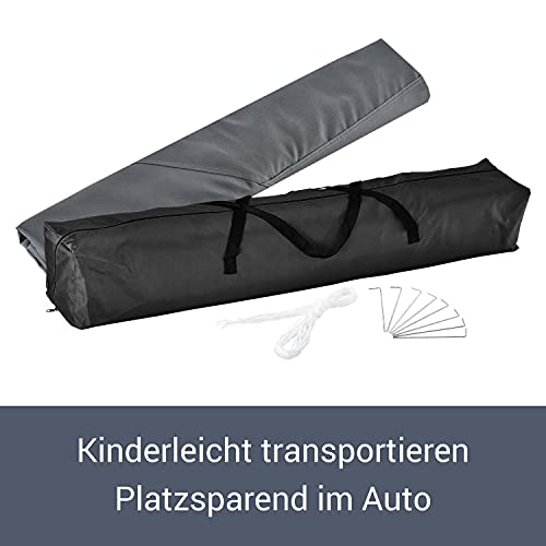 Juskys Faltpavillon Vivara 3x3 m — Pop-up Pavillon höhenverstellbar, UV50+ & wasserabweisend — Gartenzelt mit Tasche… – Bild 6