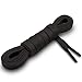 Miscly 3 Pairs Flat Waxed Cotton Boot Laces Shoelaces 1/4″ Wide (45″, Black)