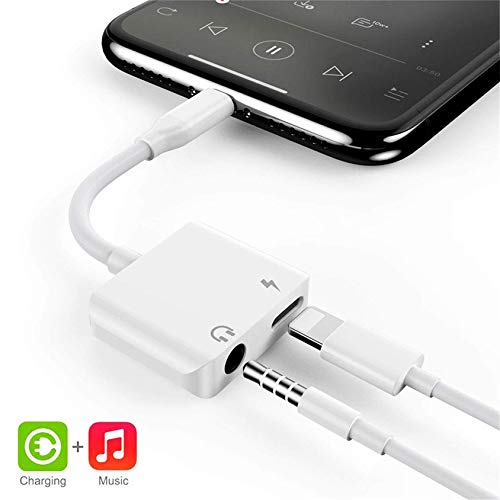 Headphone Jack Adapter for iPhone X Adapter to 3.5mm Splitter Jack AUX