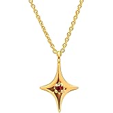 Gempires North Star Pendant Necklace for Women 14K Gold Plated Dainty Celestial Charm Lightweight Minimalist Jewelry Elegant Gift for Birthday Anniversary or Everyday Wear