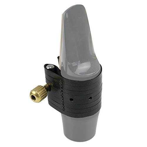 Rovner Ligature & Plastic Cap for Alto Standard Saxophone - Dark Ligature for Hard Rubber Mouthpiece (1RL)