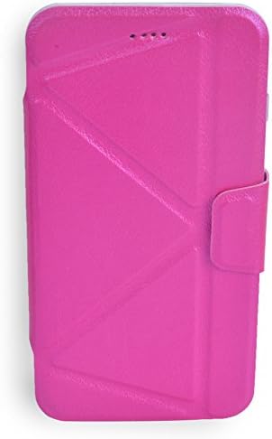 iPhone 6 Plus Case, Kasima Folio Flip TPU Leather Case with Slim Transparent TPU Back Cover and Magnetic Closure (Rose Pink)