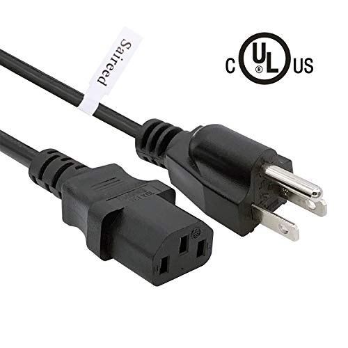 Saireed UL listed AC Cable 8ft 3 Prong 18AWG NEMA 5-15P to IEC320 C13 Power Cord Fits Electric Pressure Cooker Power cooker Instant Pot Rice Cooker Soy Milk Maker Microwaves