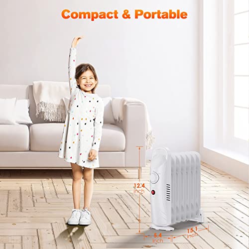 Oil Heater, 700W Air Choice Oil Filled Radiator Heater with Thermostat