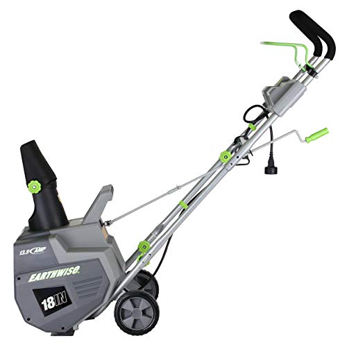 Earthwise SN72018 Electric Corded 13.5 Amp Snow Thrower, 18" Width, LED