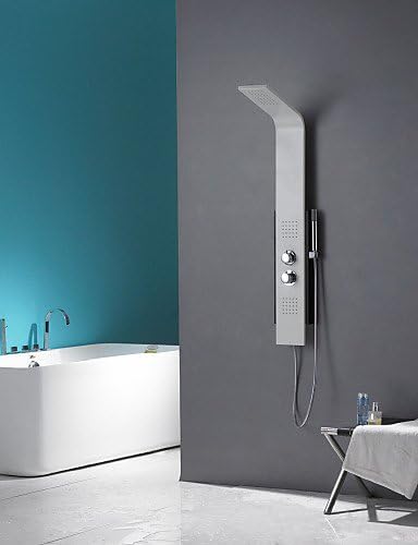 BBSLT- Shower Faucet Contemporary Waterfall/Rain Shower/Sidespray/Handshower Included Aluminum Chrome Shower Panel